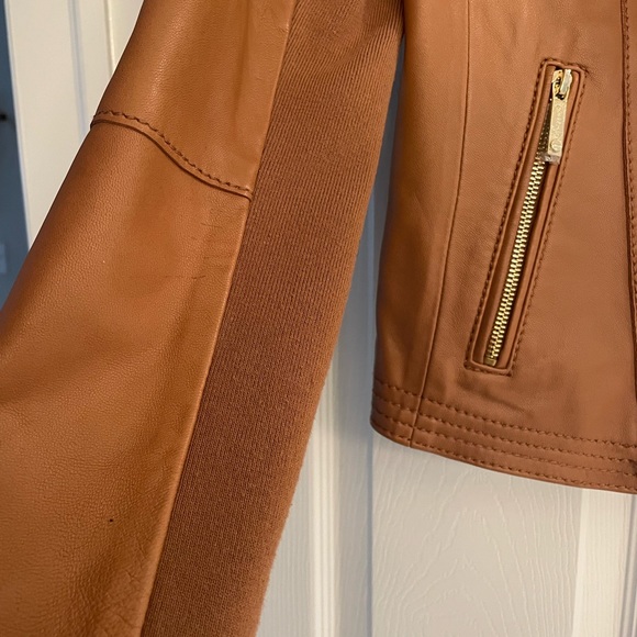 NWOT Michael Kors MOTO Leather Jacket - Picture 5 of 11